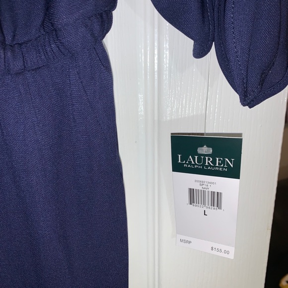 Ralph Lauren Navy 3/4 Sleeve Jumpsuit - Picture 5 of 6